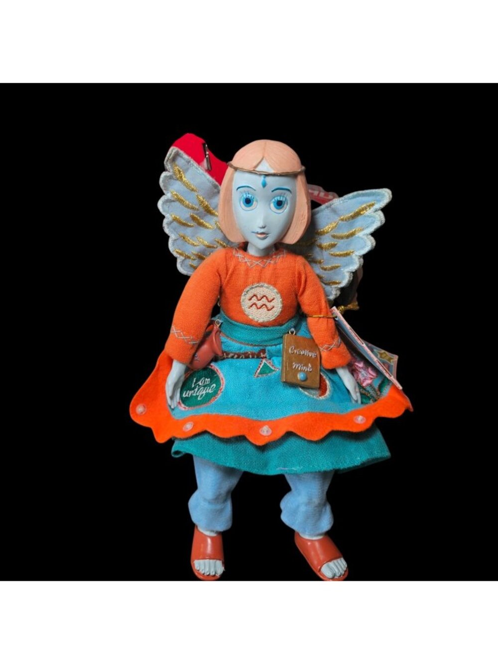 Angels of the Zodiac doll AQUARIUS Posable Carlton Cards Brand new Whimsical